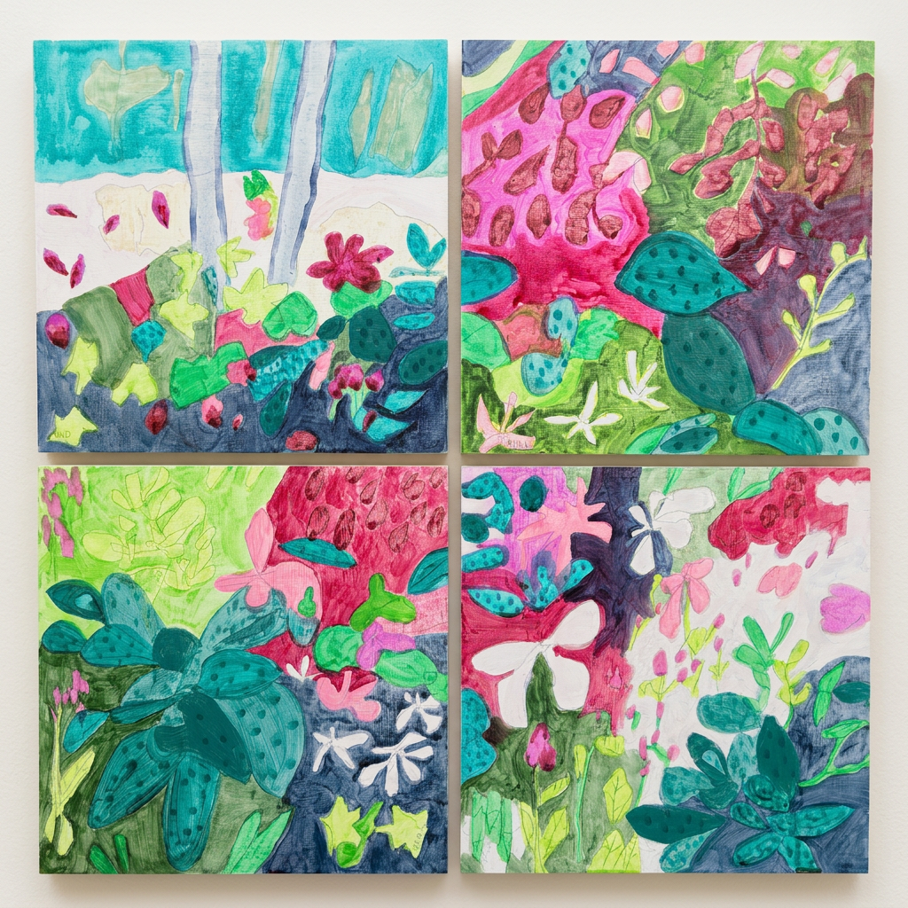 Dutch Garden four-painting gallery photograph