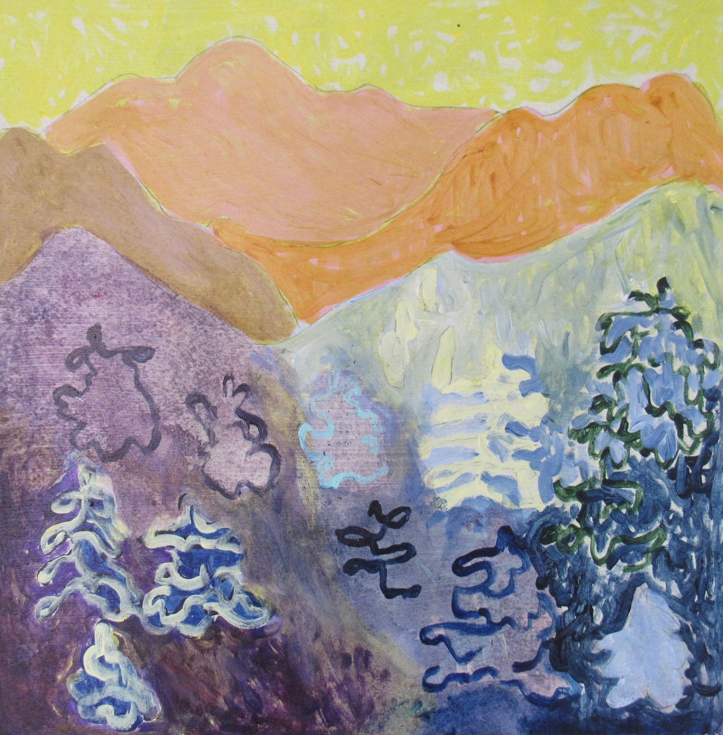 Sunset on Mountains I